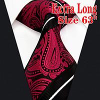 Men\'s Tie Red Paisley 100% Silk Business New Wedding