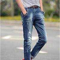 mens mid rise strenchy skinny pants simple skinny pure color solid