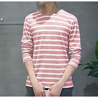 mens going out vintage t shirt striped round neck long sleeve cotton