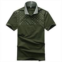 Men\'s Sport Daily Casual Simple Active Summer Fall PoloFloral Shirt Collar Short Sleeve Cotton Modal Medium 916698