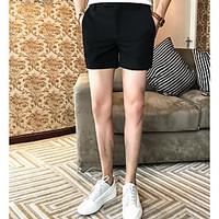 mens mid rise micro elastic shorts pants street chic loose solid