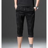 mens mid rise micro elastic shorts pants street chic loose solid