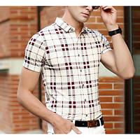 mens daily simple summer shirt print shirt collar short sleeve others