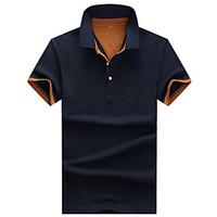 Men\'s Short Sleeve , Cotton / Modal Casual / Work / Formal / Sport Pure