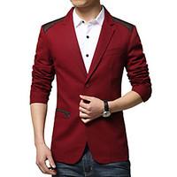 Men\'s Fashion Casual Splice Two Button Slim Suit