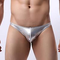 Men Sexy Solid Briefs Underwear, PU