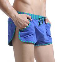 mens sexy color block outdoor sports short pants swim shorts beachwear ...