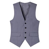 Men\'s Sleeveless Regular Blazer, Cotton / Acrylic / Polyester Solid 916196