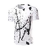 mens going out formal simple active spring fall t shirt print round ne ...