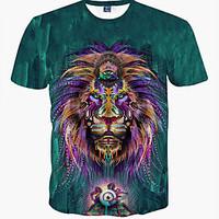 Men\'s Camouflage Casual T-ShirtCotton Short Sleeve-Purple