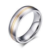 mens 6mm titanium steel golden fashion ring high quality rings for mal ...