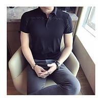 mens casualdaily simple spring summer t shirt solid embroidered shirt  ...