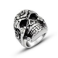 mens ring personalized titanium steel skull skeleton jewelry 147 hallo ...