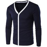 mens going out casualdaily regular cardigan solid striped v neck long  ...