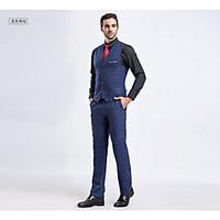Men\'s Work Simple Spring Suit, Solid Shirt Collar Long Sleeve Regular Cotton
