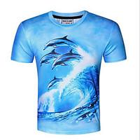 mens casualdaily simple summer t shirt print round neck short sleeve p ...