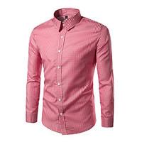 mens casualdaily simple all seasons shirt check classic collar long sl ...