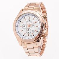 Men\'s Fashion Watch Wrist watch Calendar Quartz Stainless Steel Band Charm Casual Rose Gold