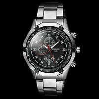 mens casual silver alloy quartz wrist watch cool watch unique watch