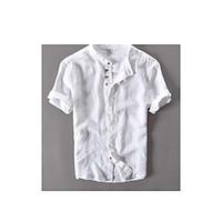 mens going out casualdaily vintage simple street chic shirt solid clas ...