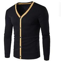 mens casualdaily simple regular cardigan solid blue black gray yellow  ...