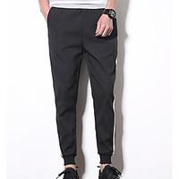 mens mid rise micro elastic chinos pants street chic harem solid