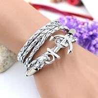 Men\'s Leather Bracelet Wrap Bracelet Jewelry Natural Fashion Leather Alloy Irregular Jewelry For Special Occasion Gift Sports 1pc