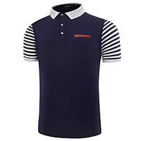 mens going out casualdaily work simple active summer polo solid print  ...