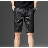 mens mid rise micro elastic straight pants street chic straight camouf ...