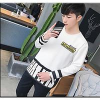 mens casualdaily going out active street chic sweatshirt letter round  ...