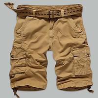 mens plus size straight slim chinos shorts pants casualdaily beach spo ...