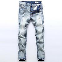 Men Ripped Jeans High Quality Famous Brand Design Jeans Men Plus Size Hip Hop Jeans Pants