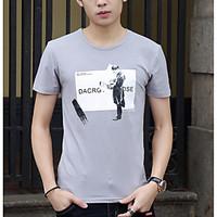 mens casualdaily street chic t shirt solid round neck short sleeve cot ...