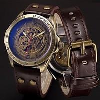 mens sport watch military watch skeleton watch wrist watch mechanical  ...