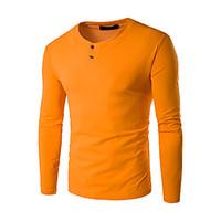 mens casual plus size casualdaily simple fall winter t shirt solid v n ...