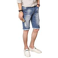 mens plus size slim jeans shorts pants casualdaily club sports vintage ...