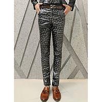 mens mid rise strenchy chinos pants simple skinny print