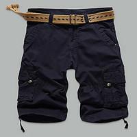 mens plus size straight slim chinos shorts pants casualdaily beach spo ...