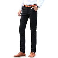 mens plus size slim chinos business pants casualdaily work vintage sim ...