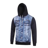 mens going out active street chic punk gothic hoodie jacket color bloc ...