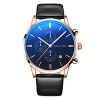 Men\'s Sport Watch Dress Watch Fashion Watch Wrist watch Chinese Quartz Calendar Water Resistant / Water Proof Large Dial Genuine Leather
