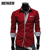 mens casualworkformalsport print long sleeve regular polos cottoncotto ...