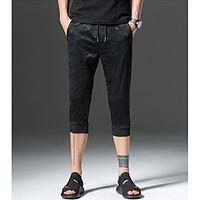 mens low rise micro elastic chinos pants sexy slim solid