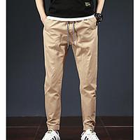 mens mid rise inelastic chinos pants simple relaxed solid