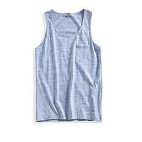 Men\'s Casual/Daily Simple Tank Top, Solid Round Neck Sleeveless Cotton