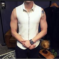 mens casualdaily simple summer tank top solid deep v sleeveless cotton ...