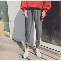 mens mid rise strenchy sweatpants pants active loose color block