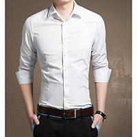 mens casualdaily simple shirt solid button down collar long sleeve pol ...