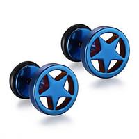 Men\'s Fashion Hollow Star Stud Earrings Christmas Gifts