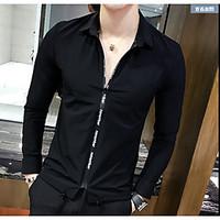 mens beach street chic sophisticated t shirt solid button down collar  ...